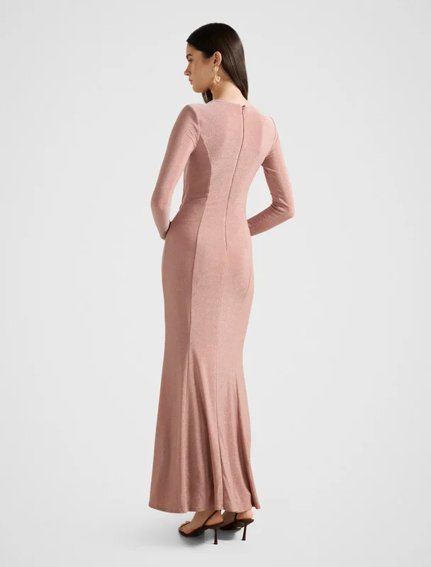 فورايفر نيو Jd4810-Pink Women's Mid Dress